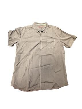 Joseph American Legacy XXL Gray Striped Short Sleeve Button Up Shirt